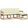 vidaXL Outdoor-Sofagarnitur 4 Stk. Wei&szlig; und Creme