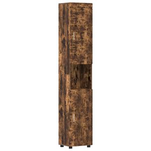 vidaXL Badezimmerschrank-Set TULUM Ger&auml;ucherte Eiche