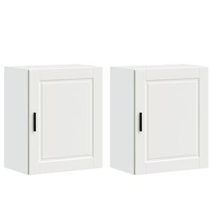 vidaXL K&uuml;chen-H&auml;ngeschr&auml;nke 2 Stk. Porto Wei&szlig; Holzwerkstoff