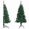 vidaXL K&uuml;nstlicher Eck-Weihnachtsbaum Gr&uuml;n 150 cm PVC