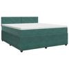 vidaXL Boxspringbett mit Matratze Dunkelgr&uuml;n 140 x 200 cm Samt