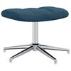 vidaXL Relaxsessel mit Hocker Blau Samt
