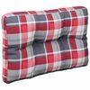 vidaXL Palettenkissen Rot Karomuster 50x40x12 cm Stoff