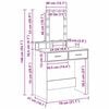 vidaXL Schminktisch mit Speicher Braun 79 x 41 x 140 cm Holzwerkstoff