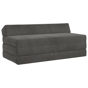 vidaXL Klappsofa Bett Dunkelgrau 120 x 60 x 49 cm Stoff