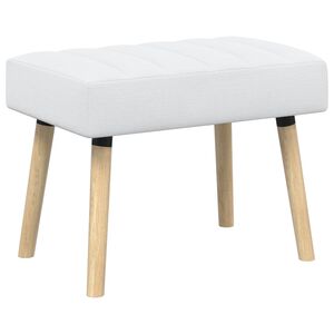 vidaXL Kanalgepolsterte Bank Wei&szlig; 60 x 40 x 45 cm Stoff