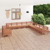 vidaXL 11-tlg. Garten-Lounge-Set Massivholz Kiefer Honigbraun