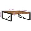 vidaXL Couchtisch Mehrfarbig 100x100x35 cm Altholz Massivholz