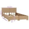 vidaXL Bettrahmen Rattan Handgeflochten 140x200 cm