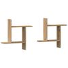 vidaXL Wandregale 2 Stk. Artisan-Eiche 50x12x50 cm Holzwerkstoff