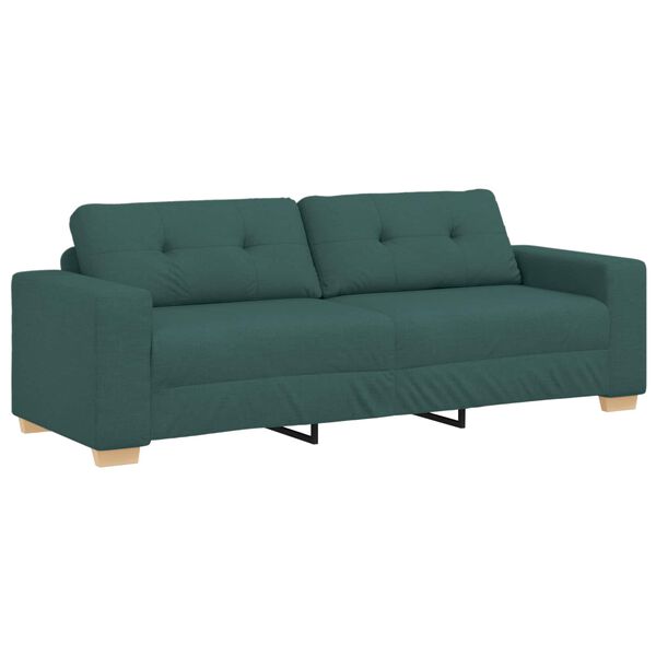 vidaXL 3-Sitzer-Sofa Dunkelgr&uuml;n 180 cm Stoff