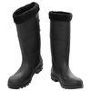 vidaXL Gummistiefel mit Herausnehmbarem Innenfutter Schwarz Gr. 45 PVC
