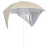 vidaXL Strandschirm mit Seitenteilen Sandfarbe 215 cm