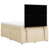 vidaXL Boxspringbett mit Matratze Creme 120x200 cm Stoff