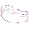vidaXL Boxspringbett mit Matratze Dunkelblau 90x210 cm Samt