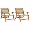 vidaXL gartenm&ouml;bel 2 pcs Beige 67 x 76 x 73 cm Massivholz Akazie