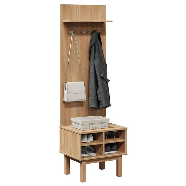 vidaXL Flurgarderobe OTTA 50x40x160 cm Massivholz Kiefer