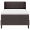 vidaXL Boxspringbett mit Matratze Dunkelbraun 90 x 200 cm Stoff