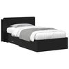 vidaXL Bettgestell mit Stauraum Schwarz 75 x 190 cm Holzwerkstoff