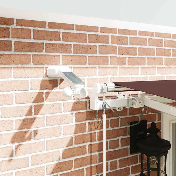 vidaXL Markise Automatisch mit LED Braun 400x300 cm