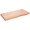 vidaXL Waschtischplatte Hellbraun 100x50x(2-6) cm Massivholz Behandelt