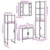vidaXL 4-tlg. Badmöbel-Set Grau Sonoma Holzwerkstoff