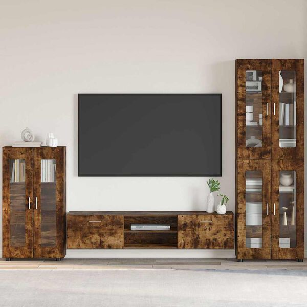 vidaXL Sideboard Ger&auml;ucherte Eiche 55,5 x 29 x 103 cm Holzwerkstoff