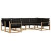 vidaXL Outdoor-Sofagarnitur 6 stk. Wei&szlig; und Schwarz