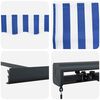 vidaXL Markise Einziehbar Blau und Wei&szlig; 3x2,5 m Stoff und Aluminium
