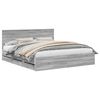 vidaXL Bettrahmen Graues Sonoma 180 x 200 cm Ingenieurs Holz