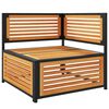 vidaXL Garten-Ecksofa mit Kissen Massivholz Akazie