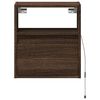 vidaXL TV-Wandschrank mit LED-Beleuchtung Eichen-Optik 41x31x45 cm
