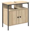 vidaXL Badezimmerschrank mit Tür Beige 60 x 30 x 60 cm Holzwerkstoff