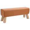 vidaXL Bank 110 x 30 x 45 cm Echtes Leder Braun