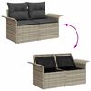 vidaXL Gartensofa-set mit Kissen 9 pcs Hellgrau Poly Rattan