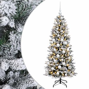 vidaXL K&uuml;nstlicher Weihnachtsbaum mit Weihnachtskugel 120 cm 150 LEDs