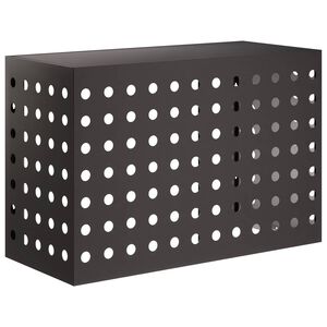 vidaXL Klimaanlagenabdeckung Schwarz 90 x 40 x 60 cm Stahl