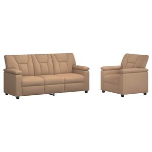 vidaXL Sofa-Set 2 pcs Cappuccino Kunstleder