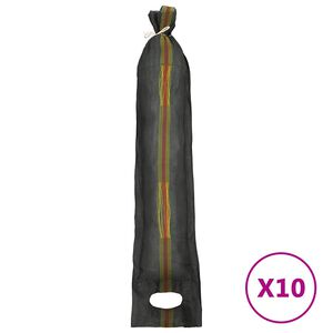 vidaXL Sands&auml;cke 10 Stk. Dunkelgr&uuml;n 103 x 25 cm HDPE