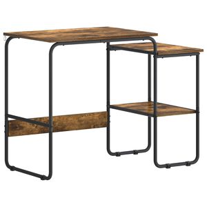 vidaXL Schreibtisch mit Stauraum R&auml;uchereiche 100 x 50 x 75 cm