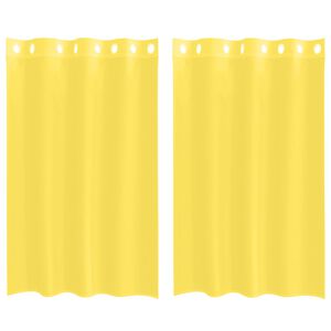 vidaXL Voile Vorh&auml;nge mit &Ouml;sen 2 Stk. Gelb