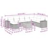 vidaXL 9-tlg. Garten-Sofagarnitur mit Kissen Beige Poly Rattan