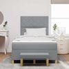 vidaXL Boxspringbett mit Matratze Hellgrau 120 x 190 cm Stoff