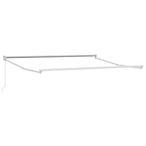 vidaXL Ausziehbarer Sonnenschirmrahmen Wei&szlig; 300 x 250 cm Aluminium