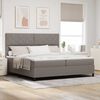 vidaXL Boxspringbett mit Matratze Taupe 200 x 200 cm Stoff