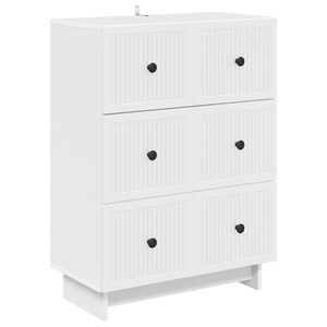 vidaXL Schubladenschrank Wei&szlig; 66 x 34,5 x 90 cm Holzwerkstoff