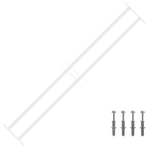 vidaXL Sicherheitsgitter f&uuml;r Fenster mit 2 Querstangen 3 stk.