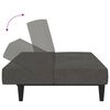 vidaXL Schlafsofa 2-Sitzer mit Hocker Dunkelgrau Mikrofasergewebe