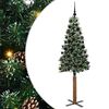 vidaXL Schlanker Weihnachtsbaum mit 300 LEDs mit St&auml;nder Gr&uuml;n 180 cm