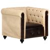 vidaXL Chesterfield-Sessel Braun Echtleder
